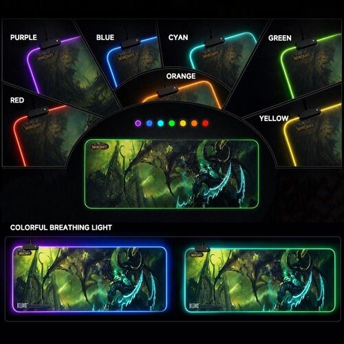 Illidan RGB Gaming Desk Mat Bring Azeroth Glow To Your Gaming 